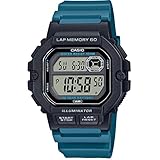 CASIO カシオ sports gear WS-1400H スクエア デジタルウォッチ スポーツ ランニング ジョギング ラップメモリー60 (ピーコックグリーン)