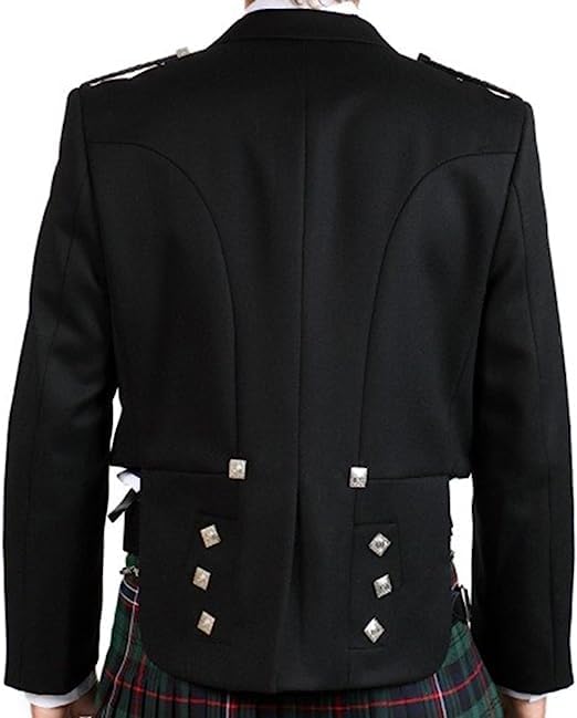 Scottish Prince Charlie Kilt Jacket with Waistcoat/Vest - Sizes 40"R- 54R"2