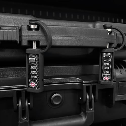 Image of LAFENLIN TSA Approved Firearm Travel Case Locks, Gun Case Hard Pistol Cases Lock Gun Carrying Case Lock, Cut-Proof Case TSA Padlocks for Rifles /Revolver /Handgun /Camera Hard Cases