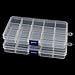 uxcell 2pcs Detachable 15 Slots Plastic Components Tool Storage Cases Boxes