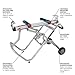 BOSCH T4B Portable Gravity-Rise Miter Saw Stand with Wheels, 18' Material Capacity