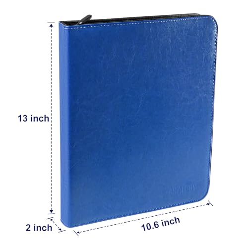Banknote Collection Album with 180 Pockets – WITHYU Expandable 3-Ring Binder Currency Organizer, Clear and Non-PVC Sleeves for Storing Banknotes, Bills, Tickets, and Collectibles (Deep Blue)
