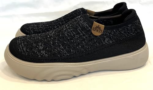 SPATI Women's Comfortable Mesh Breathable Slip-On Shoes Sneakers, Lightweight, Anti-Slip Thick Sole Flat Shoes for Travel & Walking, Casual Loafers for Spring, Summer, and Autumn2