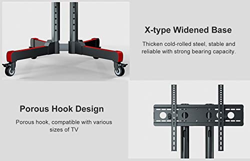 Soporte móvil para TV con ruedas y estante para 32-65" miniatura 5