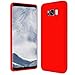 Produktbild Conie® Basic Backcove Hülle für Samsung Galaxy S8, [ Microfaser Innenfutter ] Schutzhülle sturzsichere Hülle aus TPU Anti Fingerprint Rückschale, Galaxy S8 Case Rot