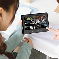 ECOWITT Wetterstation WS2910, drahtlose solarbetriebene 7-in-1 Wetterstationen für den Außenbereich, WiFi Farb-LCD-Display für den Innenbereich, Wetterwarnungen für den Hausgarten, Farm, 868 MHz – Ansicht 8