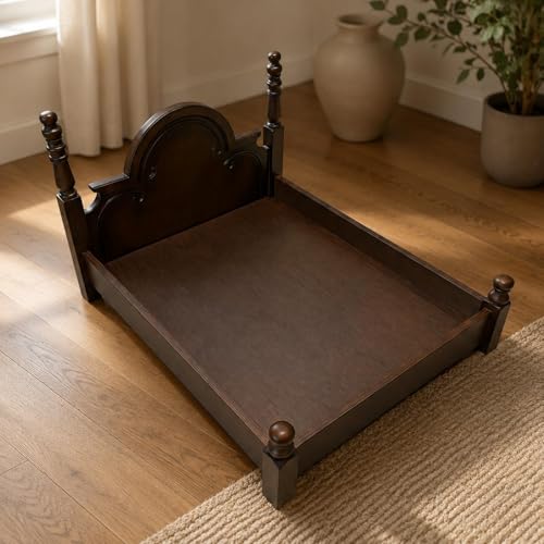 Cama para mascotas Ronyme de madera, sofá de interior para siestas de gatos y cachorros 4