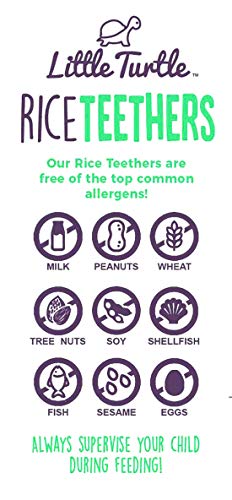 Little Turtle Rice Teethers, Banana Flavor, 12 wrapped 2 Pack, 4 Count