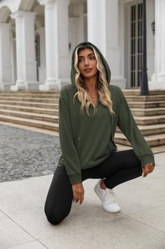 Image of Zeagoo Hoodies for Women Half Zip Up Oversized Sweatshirt Fall Clothes 2026