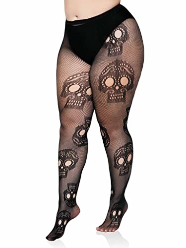 Leg Avenue Women's Skull Net Tights