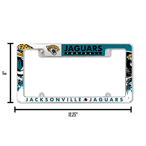 Rico Industries NFL Jacksonville Jaguars Primary 12" x 6" Chrome All Over Automotive License Plate Frame for Car/Truck/SUV by Rico Industries - Image 6