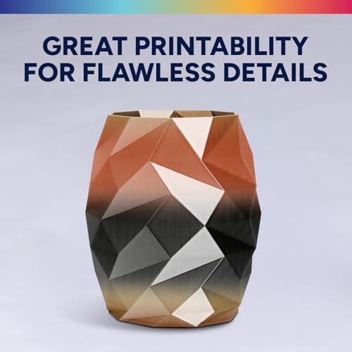 Image of OVERTURE Silk PLA Filament 1.75mm, Clog-Free Shiny, Metallic Shine 3D Printer Filament, 1kg Spool (2.2lbs), Ideal for Cosplay Jewelry & Home Decor (Silk Tiger Eye)