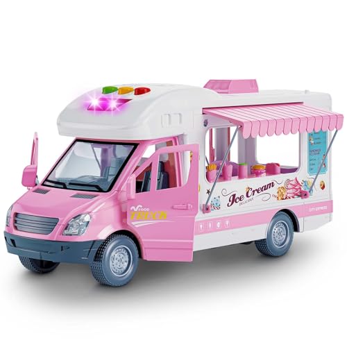 choopheme Ice Cream Trucks Toys for Toddlers 3-5 with 3