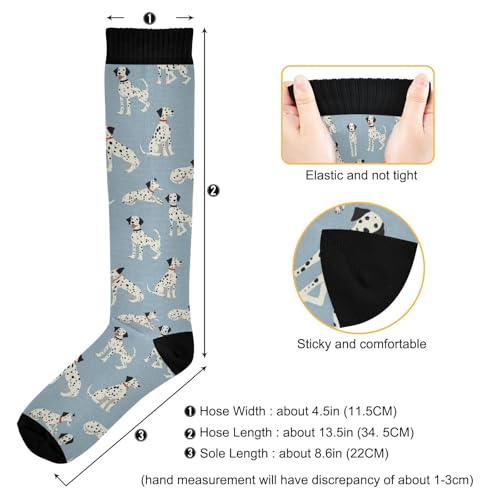 Image of Wusikd Blue Yellow Monster Trucks Compression Socks for Women and Men Circulation Long Socks for Athletic Running 1
