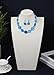 Jules D.Chunky Beads Necklace Colorful Shell Necklace Fashion Statement Necklace Set for Women Gifts (Light Blue)