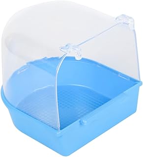 Balacoo Acessórios Para Pássaros Periquito Gaiola Redonda Para Pássaros Banho Conure Banho Para Pássaros Periquito Coberto Para Pássaros Gaiola De Banho Para Pássaros Banho De Papagaio