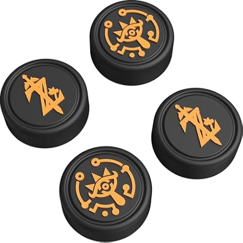 JINGDU Switch Thumb Grip Caps for Zelda Tears of The Kingdom Joy Con, Silicone Joystick Cap Covers Accessories Compatible with Nintendo Switch/OLED/Lite, 4PCS Zelda Cover