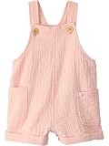 Little Planet by Carter's Girl Organic Cotton Gauze Shortall, Light Pink, 6M