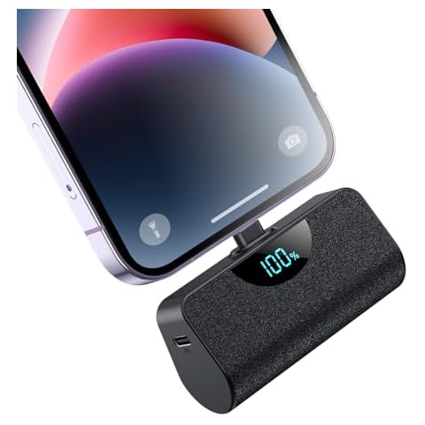 Mini Portable Charger Power Bank for iPhone, 5200mAh External Battery Charging Bank, 20W PD Fast Charging Battery Pack Portable Phone Charger for iPhone 14 Pro Max/14/13/12/11/XR/X/8/7/6/SE Series Cover