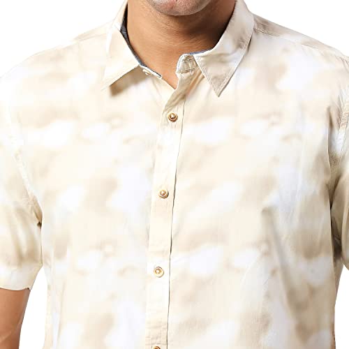 Image of Pepe Jeans Men's Casual Shirt | Trendy Printed Shirt for Men| Relaxed Fit | Half Sleeve | Floral | Printed