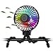 Mini Ventilador USB, Portátil Ventilador USB Silencioso con Pilas Recargable, con Trípode Flexible Ventilador 3 Velocidades, para Cochecito de bebé, Coche, Caminadora, Oficina, Viajes, Camping (Negro)