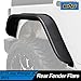 EAG JK Rear Fender Flares Mud Guards 2PCS Fit for 07-18 Wrangler JK Edge Steel Tube Style…