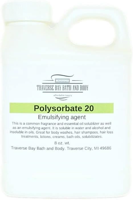 - Polysorbate 20, 8 oz safety sealed container