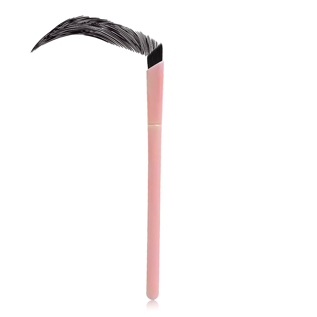 Gleva Multi-Function Eyebrow Brush, Professional Realistic Eyebrow Brush, Square Angled Eyeliner Eyebrow Brush, Stroke Brow Stamp Brush, Filling & Shaping Eyebrows Enhancers Brush(Light Pink)-image-26