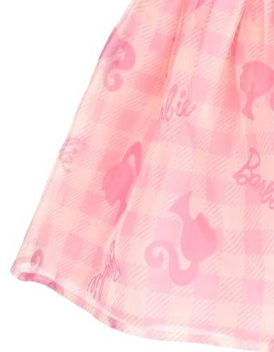 Barbie Big Girls' Printed Organza Flare Gown Pink 10-12 - image 4