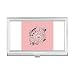 Horizontal Stripes Music Note Pink Business Card Holder Case Pocket Box Wallet
