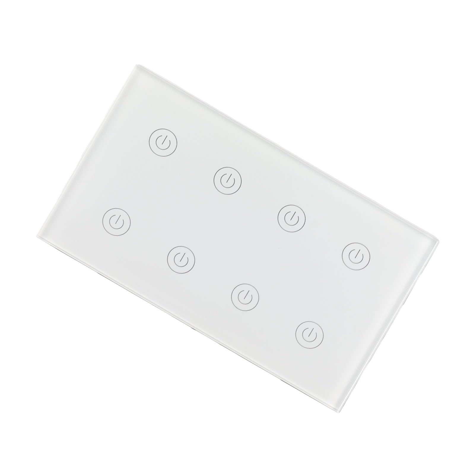 Cryfokt Interruptor de Luz Táctil 8 Gang Smart WiFi Control Inalámbrico para Automatización del Hogar AC100-240V
