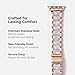 My Pretty Strap Diva Band Compatible with Apple WATCH SE Series 9 8 7 6 5 4 3 2 1, 38MM / 40MM / 41MM, Stainless Steel Metal Silver for Women