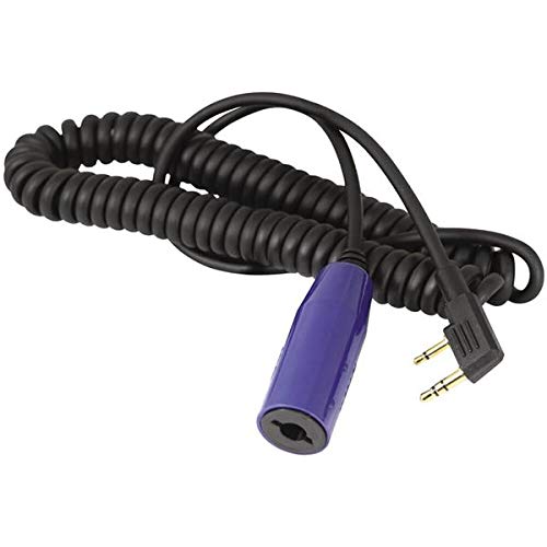 Rugged Adaptor Coil Cord Cable for Kenwood & Baofeng – Connects to Off Road Connector and 2-Pin Two Way Handheld Radios