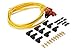 ACCEL 3008 Spark Plug Wire Set - 7mm - Super Stock with Copper Core - Universal Straight Boots - Yellow