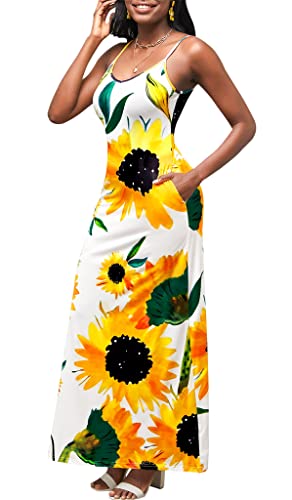 Image of SheKiss 2026 Women's Casual Summer Floral Long Maxi Dresses Floor Length Sleeveless Plus Size Sundresses