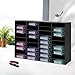 36 Compartments Mail Organizer, Literature Organizers for Office, Paper Shelves Classroom Mailbox, for Office Home School(Black)