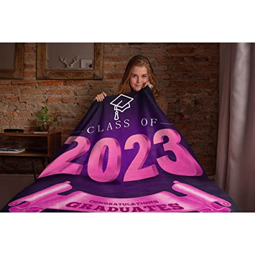 Angaja Graduation 2023 Fleece Blanket Throw | Super Soft, Plush, Luxury Flannel Throw | For Bed, Sofa, Couch, Travel, Camping 60"X50" （M） For Teens #TOP4