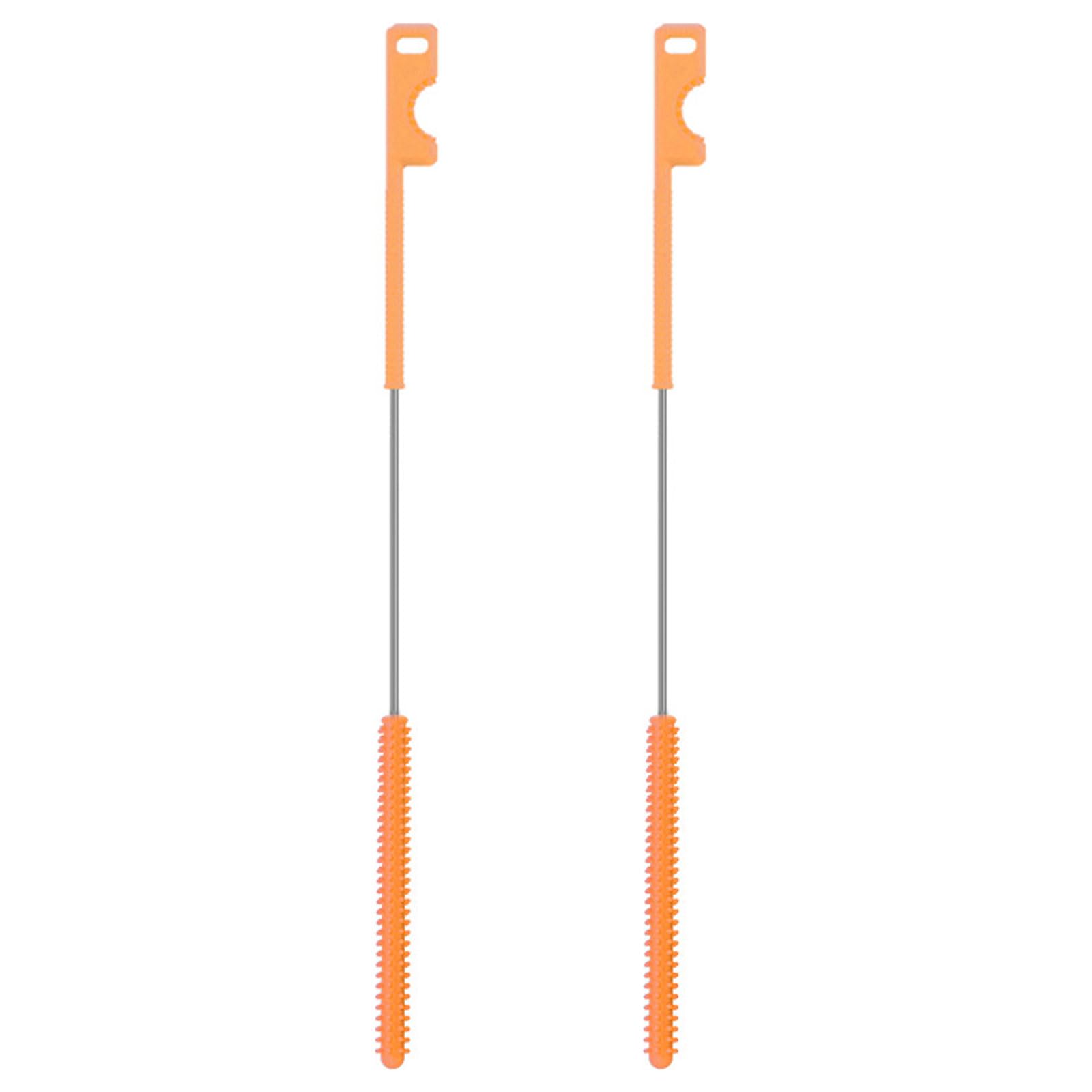 2PCS Flexible Silicone Straw Brush Set with Fine 0.8mm and 1mm Bristles Perfect for Cleaning Bottles Cups and Tight Space Silicone Straw Brush