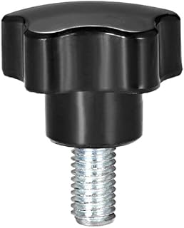 Tool parts Star Knob Grip M10 x 20mm Male Thread Steel Zinc Stud Black PP