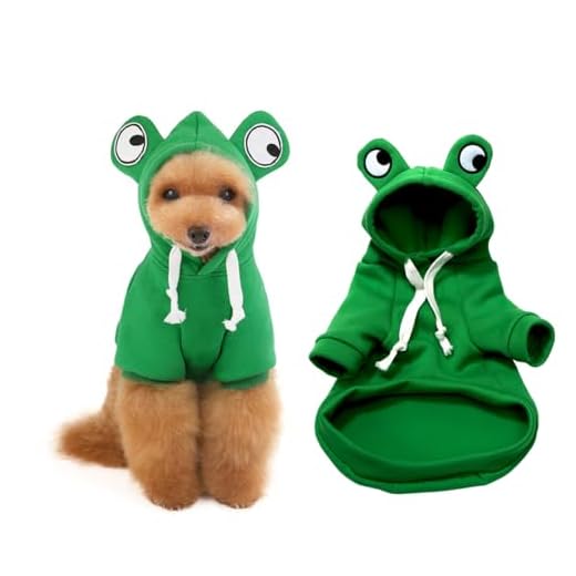 TQPUWT Perro Ropa ParaCachorros, Capucha Disfraces para Perros, Sudaderas para Perros, Sudadera para Perros y Gatos, para Mascota Pequeño Perro Gato para Gatos, para 9-12 Libras, Verde, L