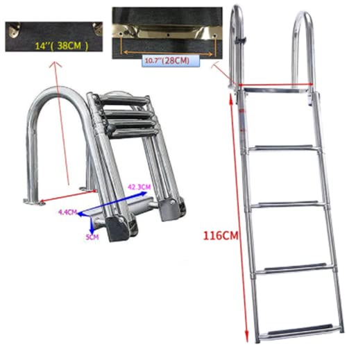 Escalera telescópica plegable para piscina y embarcación miniatura 7