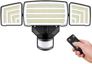 LED Security Lights Motion Sensor Outdoor Light - WWimy 32W Bright Outside Flood Light with 3 Mode & Remote Control IP65 Waterproof for Garage Yard
