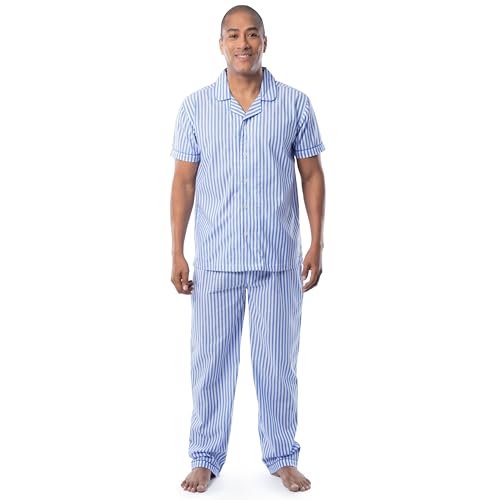 Fruit of the Loom Men's Extra Soft Woven Poplin Pajama Sleep Set