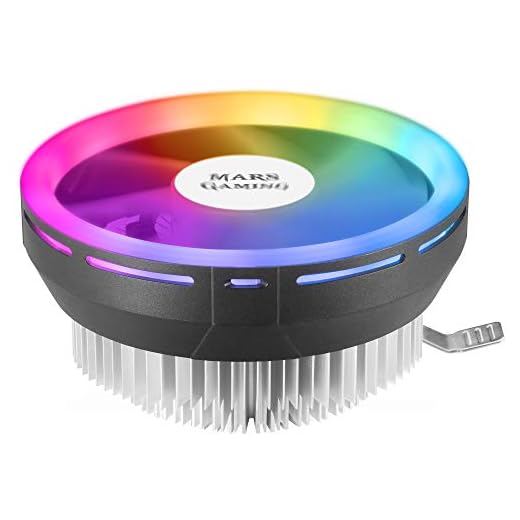 Mars Gaming MCPU120, Raffreddatore CPU RGB TDP 120W, Silenzioso PWM 12cm, Basso Profilo