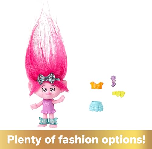 Muñeca Trolls Queen Poppy Hair Pops pequeña Mattel miniatura 5