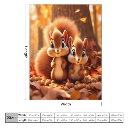 Couverture écureuil mignon en flannel pour des soirées cocooning devant la télé - 6