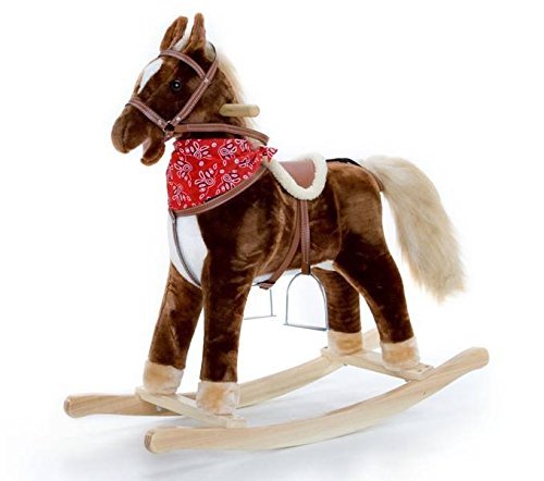 Caballo Balancín Brownie con 2 funciones Galope Nivel y Caballos gewieher, supersüss Caballito de