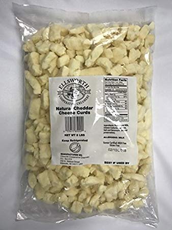 (NOT A CASE) Natural White Cheddar Cheese Curds, 5 lb