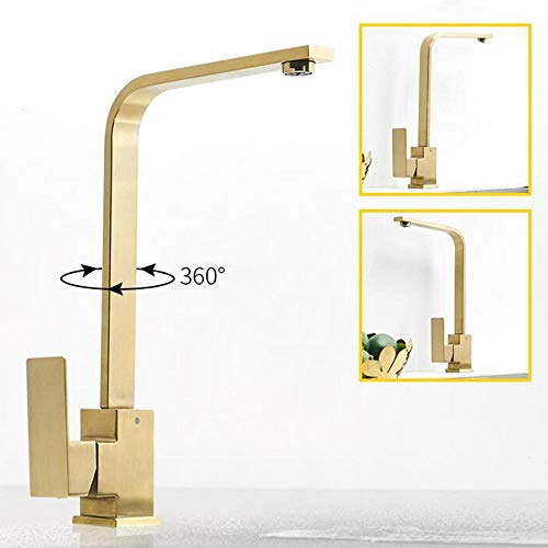 Grifo de cocina giratorio de acero inoxidable contra salpicaduras 3
