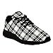 Buffalo Plaid Black White Shoes for Women Men Trail Running Casual Fashion Sneakers Slip-on Tennis Shoes